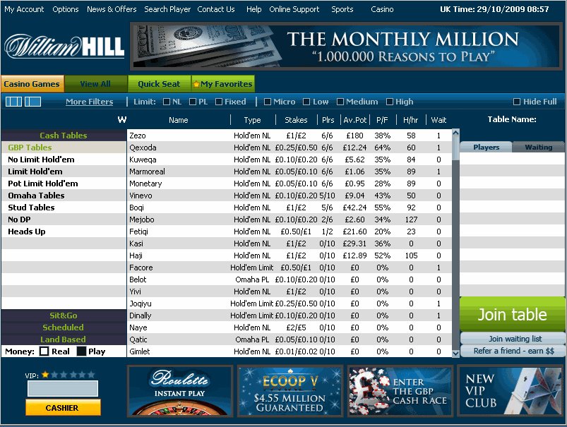 William Hill Poker